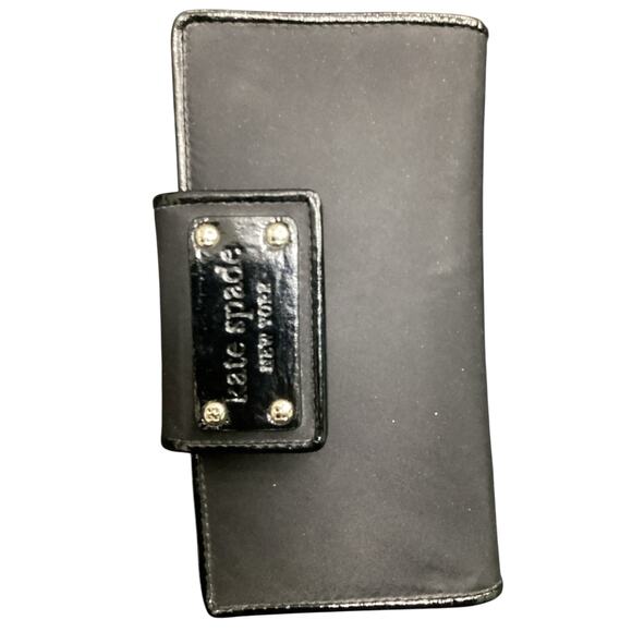 Kate Spade Wallet Women’s 1 Size Leather Interior &Nylon Exterior Foldable Black - Picture 1 of 7
